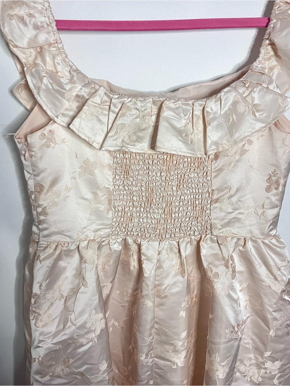 Petal & Pup Vivien Jacquard Print Nude/Blush Pink Maxi Dress Size XL - Picture 8 of 11